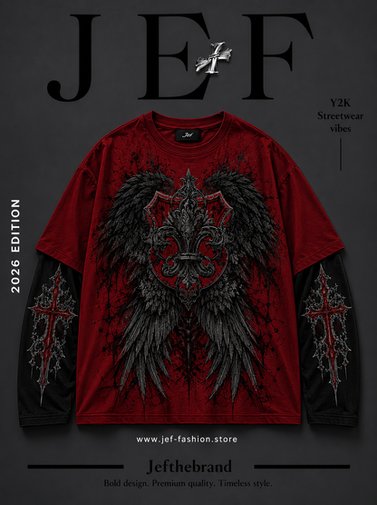 Dark wings oversized full Sleeve T-Shirt