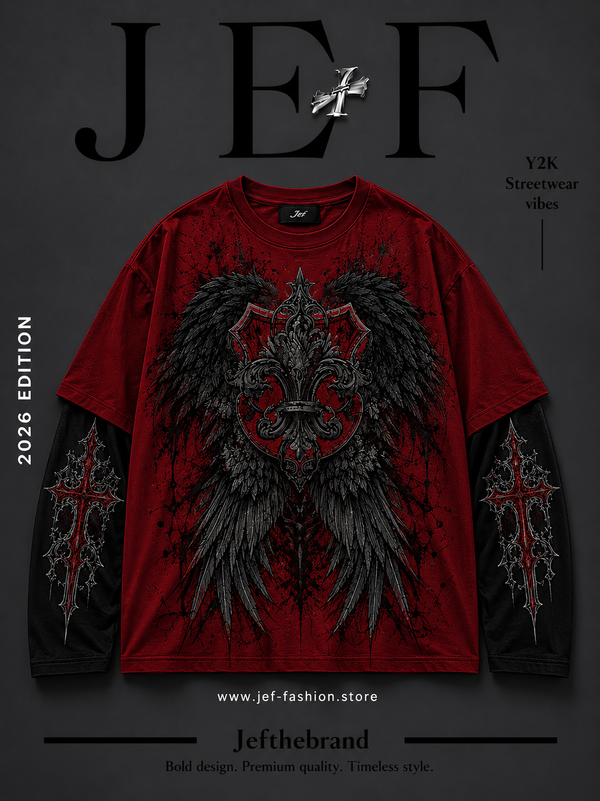 Dark wings oversized full Sleeve T-Shirt