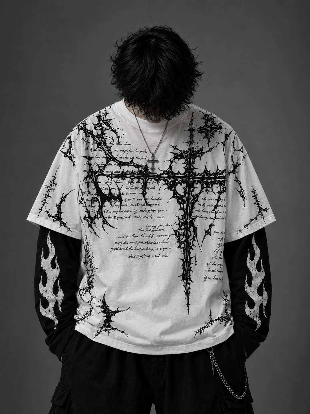 Sacred Script Drop Shoulder Tee