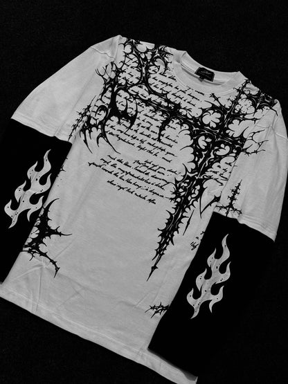 Sacred Script Drop Shoulder Tee