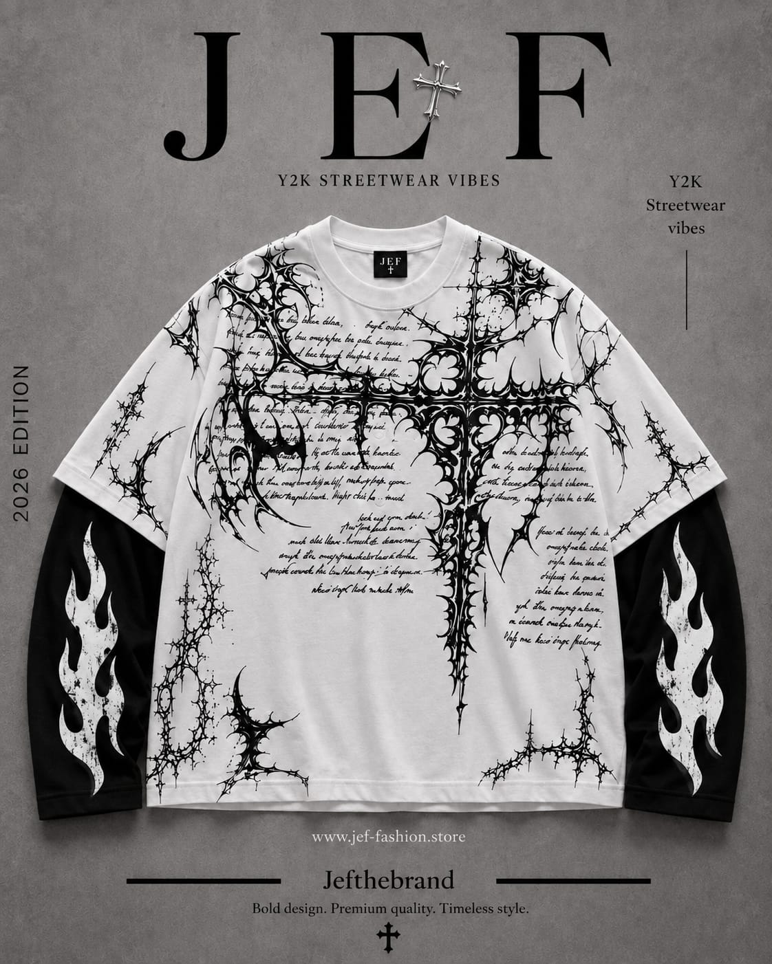 Sacred Script Drop Shoulder Tee