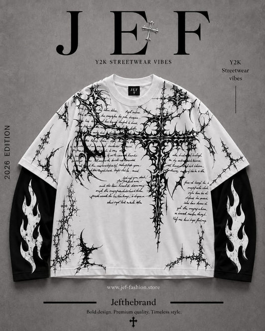 Sacred Script Drop Shoulder Tee